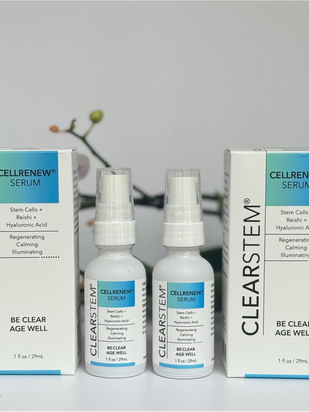 Clearstem CellRenew Serum (2 Pack) – 1 oz / 29 mL Each – New in Box –$136 Retail